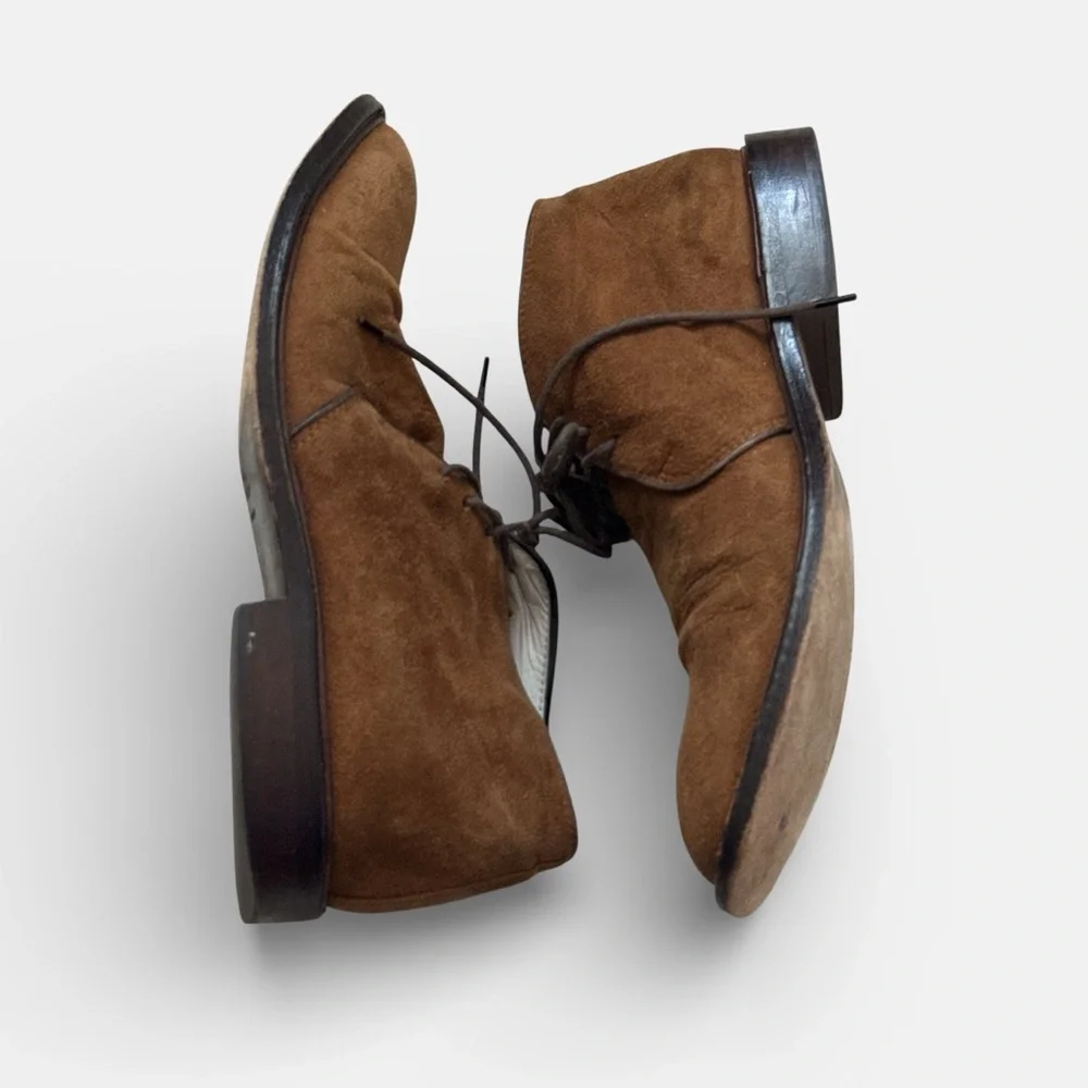 d’Lois VIP Hand made in Colombia leather chuka lace up boots Men's Brown Suede 7